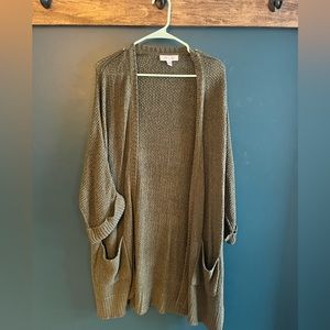 Green Short Sleeve Cardigan